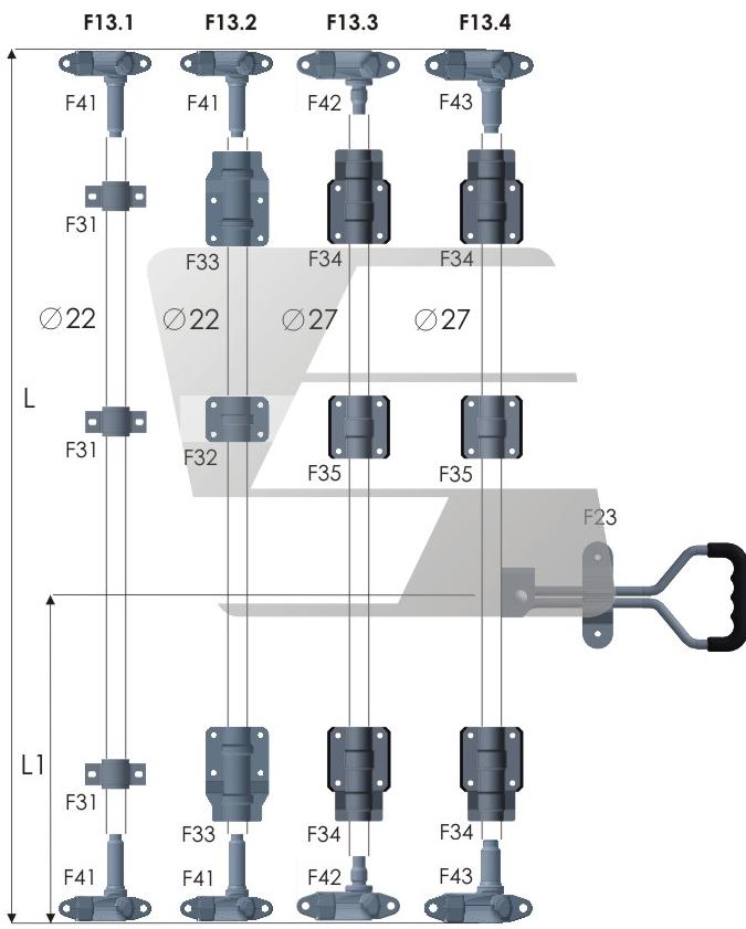 Штанговые замки для дверных порталов фургонов и полуприцепов
